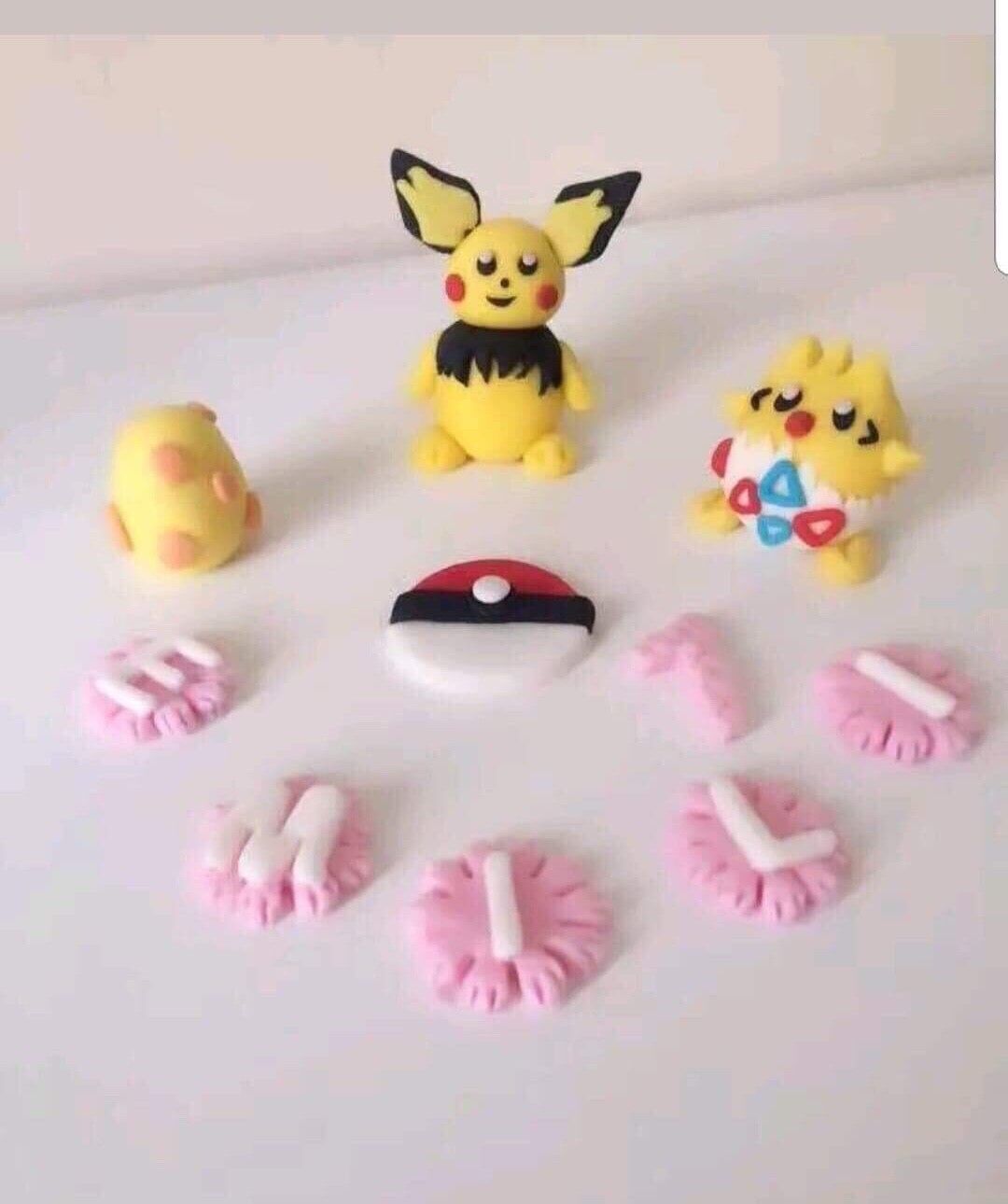 Pokemon Unofficial Personalised Birthday Cake Topper Handmade 