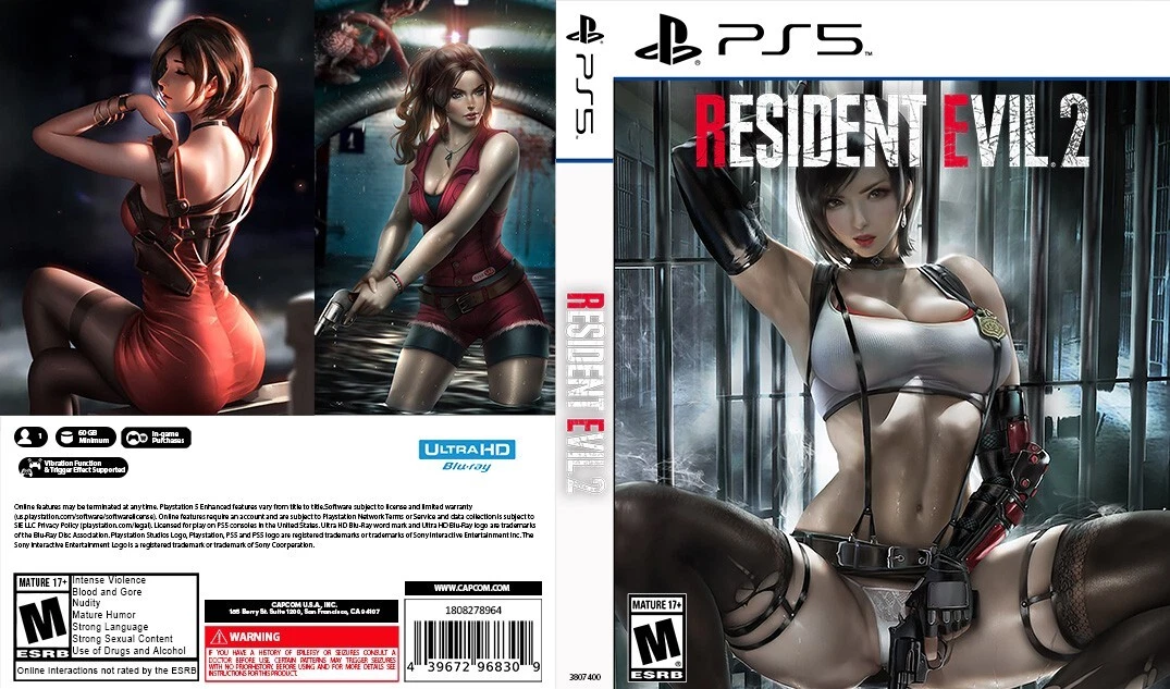 Custom Replacement Case Resident Evil 2 Remake NO DISC PS5 