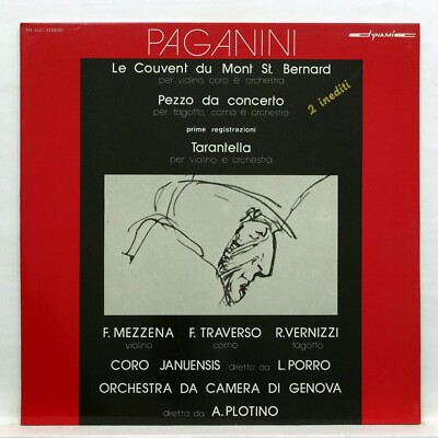 MEZZENA, PLOTINO - PAGANINI le couvent, pezzo, tarantella DYNAMIC LP NM