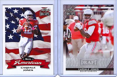 CARDALE JONES 2016 LEAF NFL DRAFT ALL-AMERICAN ''2'' Rookie Karten Set! Limitiert!