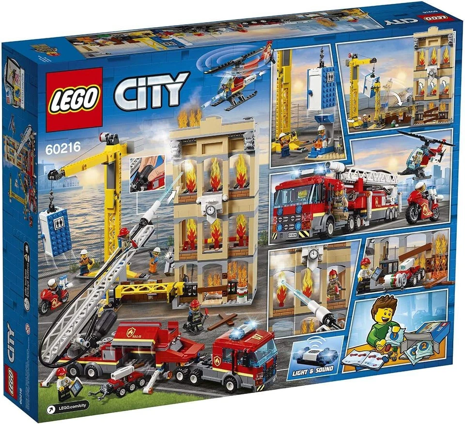 LEGO City 60216 — Les Pompiers du Centre-Ville — Boîte neuve et scellée [NISB] - Photo 2/4