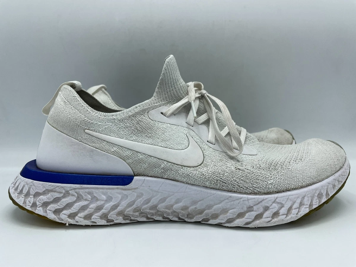 Corrupto cilindro Colector Nike Epic React Flyknit White Racer Blue AQ0067-100 US Mens Size 11.5 | eBay