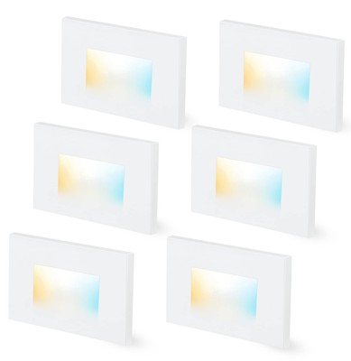 CLOUDY BAY Dimmable Upgraded 3 Color 120V LED Indoor Outdoor Step Lights,3000...
