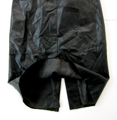 Jupe Noire Kenneth Cole New York Aspect Cuir - Taille 8 - Courte Ligne A - Occasion Très Bon État