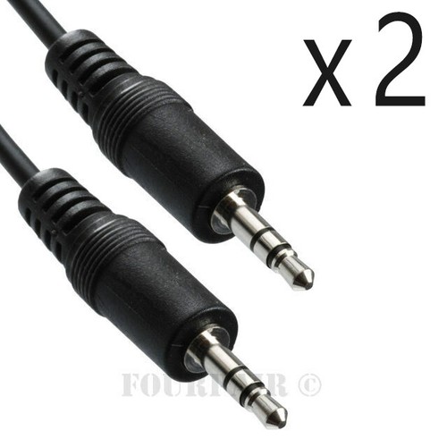 Master Audio Cavo Audio 3,5 Mm Stereo 6 Piedi - Lotto Da 2, Per Cuffie, MP3, PC, AUX 2 Cavi Stereo Da 6 Piedi