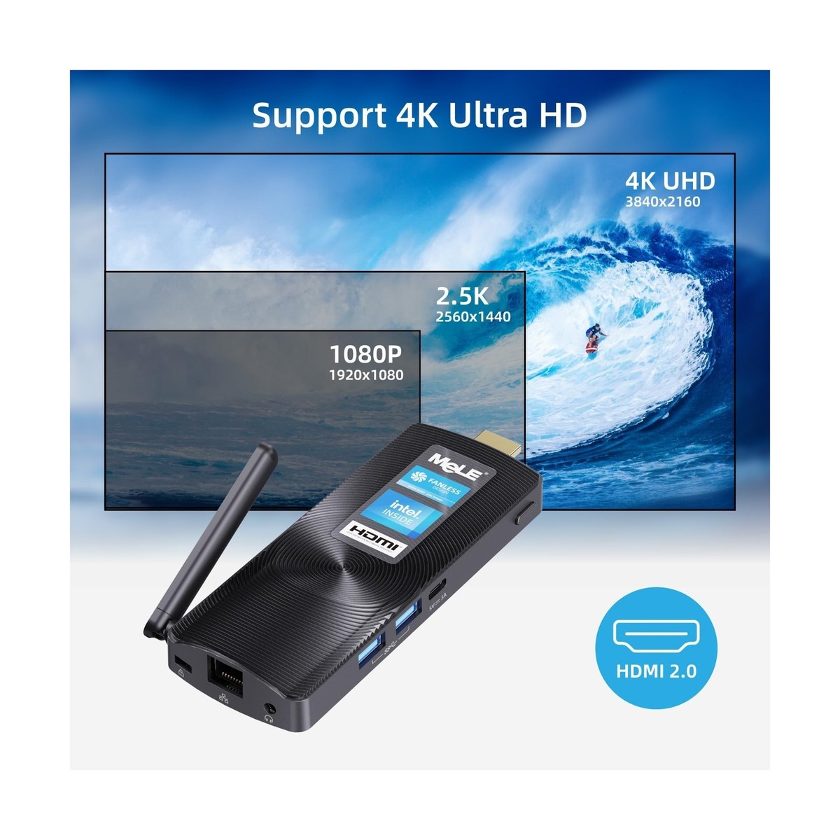 MeLE PCG02 apl スティックPC Amazon.com: MeLE Fanless Stick PC PCG02 Pro, N100 8GB/128GB, Mini