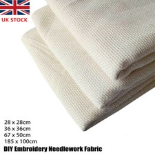 Handmade Cotton Blend Monks Cloth Punch Embroidery Needlework Fabric Needle DIY