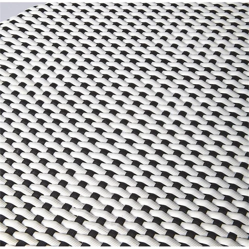 Butler Specialty Company Tobias Round Rattan 30" Bar Stool - White And Black Dot - Picture 4 of 8