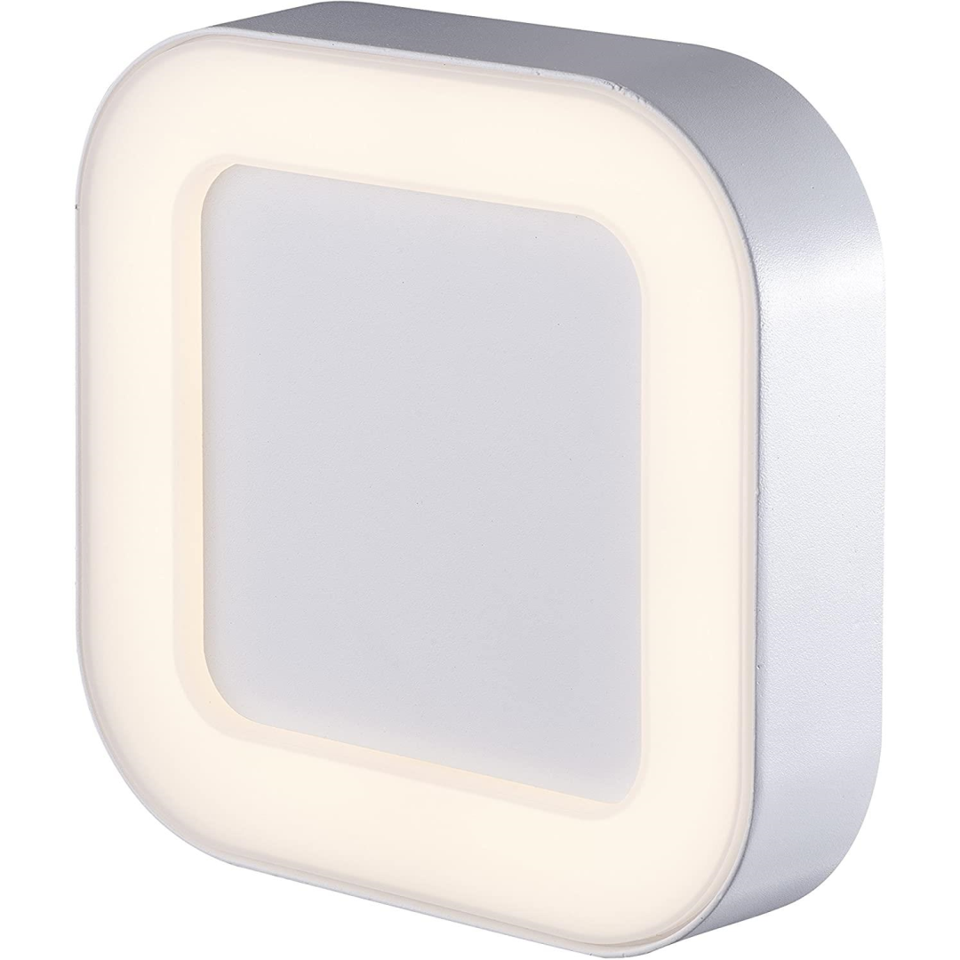 Smartwares LED Aluminium Silver Square Wall Light Garden Porch Indoor Outdoor