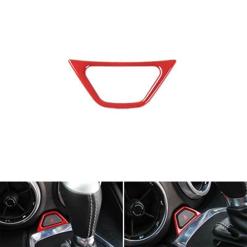 Glossy Red Emergency Light Switch Panel Trim for 2016-2024 Chevrolet Camaro 1PCS