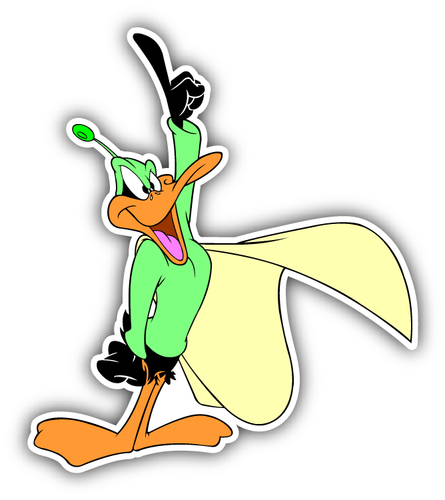 Daffy Duck Cloak Cartoon Car Bumper Sticker Decal 5''x 4'' | eBay