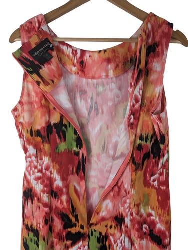 Colourful Shift Dress, Sleeveless, Knee Length, Pink & Orange Summer Size 12 - Picture 6 of 10