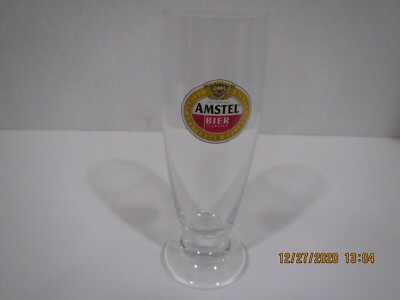 #35 AMSTEL Bier Beer Glass 7'' High From Holland (I will be listing up to 100)