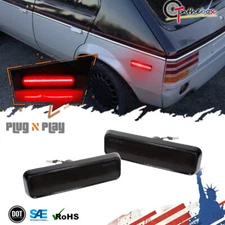 2x Smoke Red LED Rear Side Marker Lights For 1972-1976 Plymouth Duster & Valiant