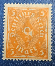 Stamp Germany Deutsches Reich 5 Mark 1922 Post Horn Mi. Nr. 227 a [🇩🇪36085]