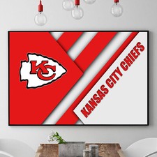 Kansas City Chiefs Design NFL Football Home Decor Wall Art Print Poster/Canvas