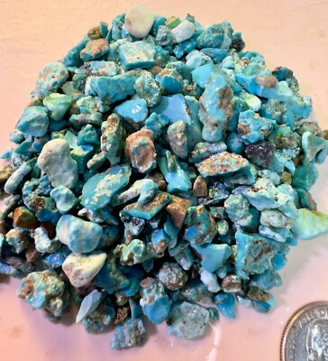 Old Bell Trading Post Small Crushed Blue Turquoise Natural! 100 grams! USA! 