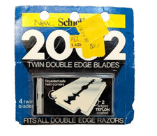 Schick 2002 Twin Double Edge Blades Vintage 1974 (4 blades) Razor Blade