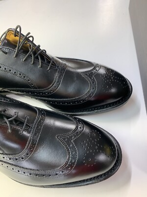 Allen Edmonds Chester Black Wing Tip 1903 11B $275 Brand New In