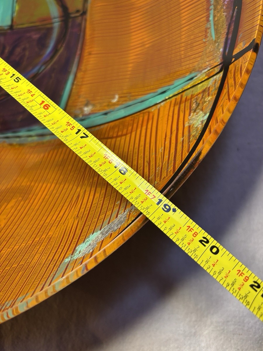 19” Tony Evans Designs Fused Art Glass Large Bowl Contemporary