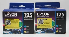 [SET OF 2] Genuine Epson 125 Color Multi-Pack CMY Ink T125520-S