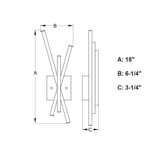 Vaxcel Lighting W0459 Barcelo 3 Light 18" Tall LED Bathroom - Gold - Picture 4 of 8