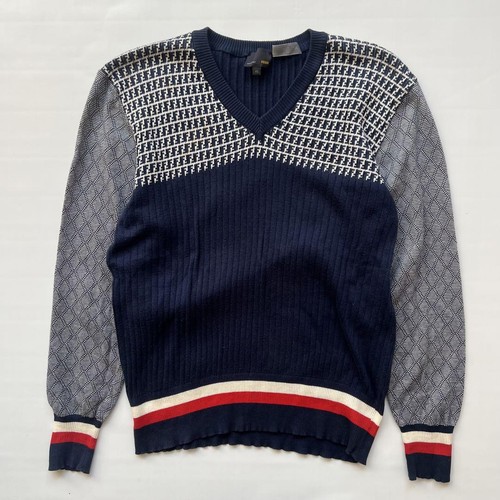FENDI knit sweater v-neck long sleeve men's size 46 From Japan i10475 - Picture 2 of 9