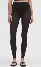 Lululemon Nulu High-Rise Mesh-Leg Tight 28" Black Goodnight-Plum  LW5HZPS / 25-2
