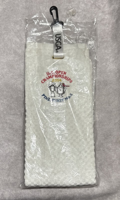 2014 US Open Pinehurst No. 2 USGA Member Golf Towel 18x13 Clip-On Gray