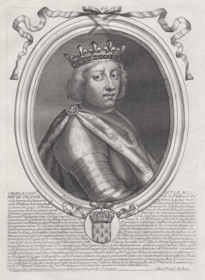 1680 Charles IV France König King Frankreich Portrait Kupferstich engraving
