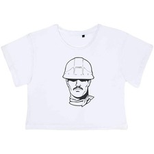 'Construction Worker' Women's Cotton Crop Tops (CO062824)