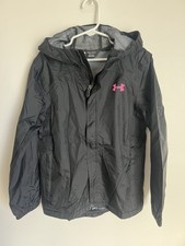 Under Armour Black Shell Jacket Youth Small Full Zip Up