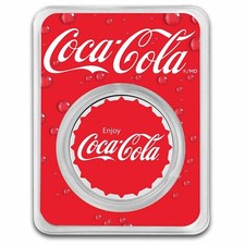 Coca-Cola® 1 oz Silver Colorized Round (Bottle Cap) 94.02 per troy oz