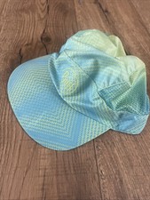 NWOT BUFF Running Hat Cap Strap Back Blue Green Light Run Packable