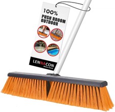 18 Push Broom Outdoor Heavy Duty Snow Broom With Long Handle Shop Broom