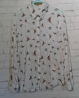 Womens Quail Themed dubarry Long Sleeve Button Down UK size 14