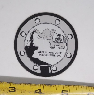 Abel Pumps Coal Sticker Mining Pump Equipment Vintage Logo