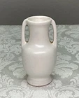RARE! 1930’s STANGL POTTERY MINI  Art Deco  3” Handled White Glazed Vase #3054