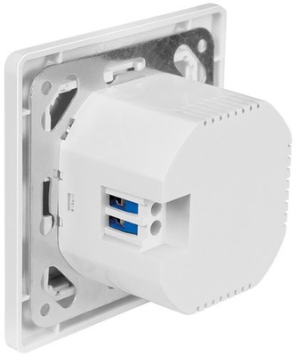 LogiLink Unterputz-Steckdose, 2x USB-C Kupplung, PD, weiß