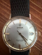 omega seamaster deville 14k solid gold excell...