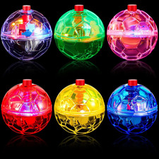 6 Pieces Ghost Hunting Cat Ball Activated Cat Toy Motion LED Light Pet Balls Mot