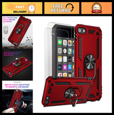 Rugged Shockproof Case for iPod Touch 7/6/5 2 HD Screen Protectors, Kickstand