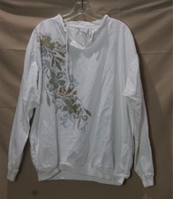 VTG. CRAZY SHIRT HAWAII ORIGINAL MENS WHITE PULLOVER TROPICAL PRINT SZ L DH2282