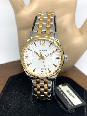 Hamilton Women's Watch H42221155 Jazzmaster Swiss Quartz Rose Gold Silver 30mm