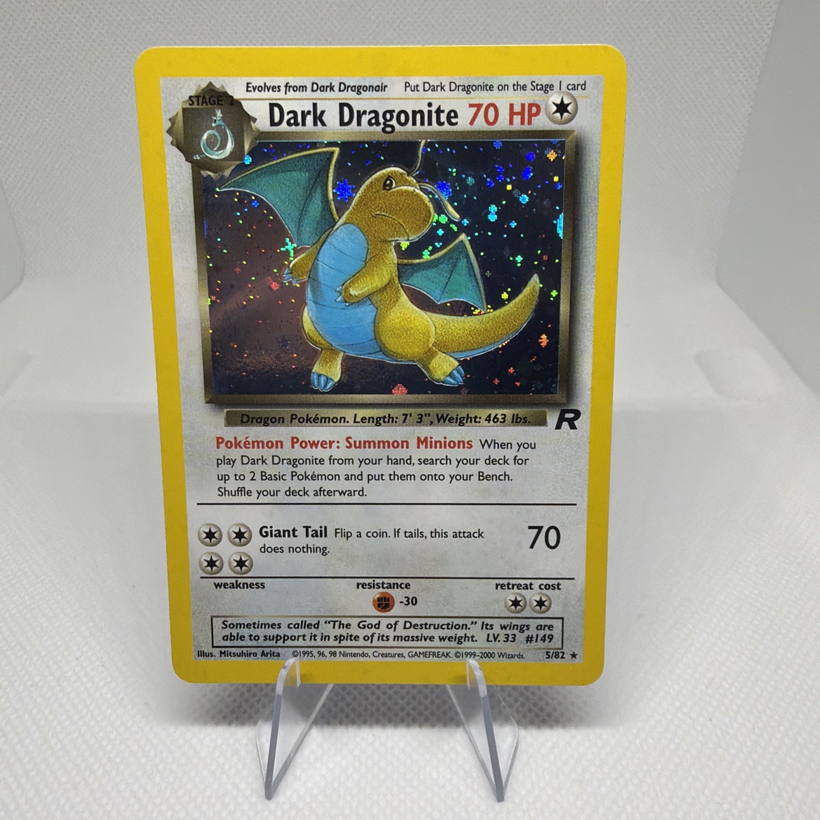 Pokemon Dark Dragonite Holo Rare Team Rockets Set 5/82 Near Mint NM