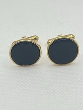 Black Onyx 1/20 14KT Gold Filled Vintage Cuff Links