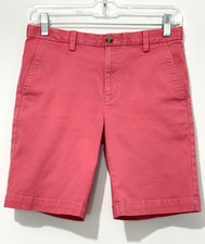 Vineyard Vines Boys Shorts 12 Cotton Coral Adjustable Waist Pockets Logo
