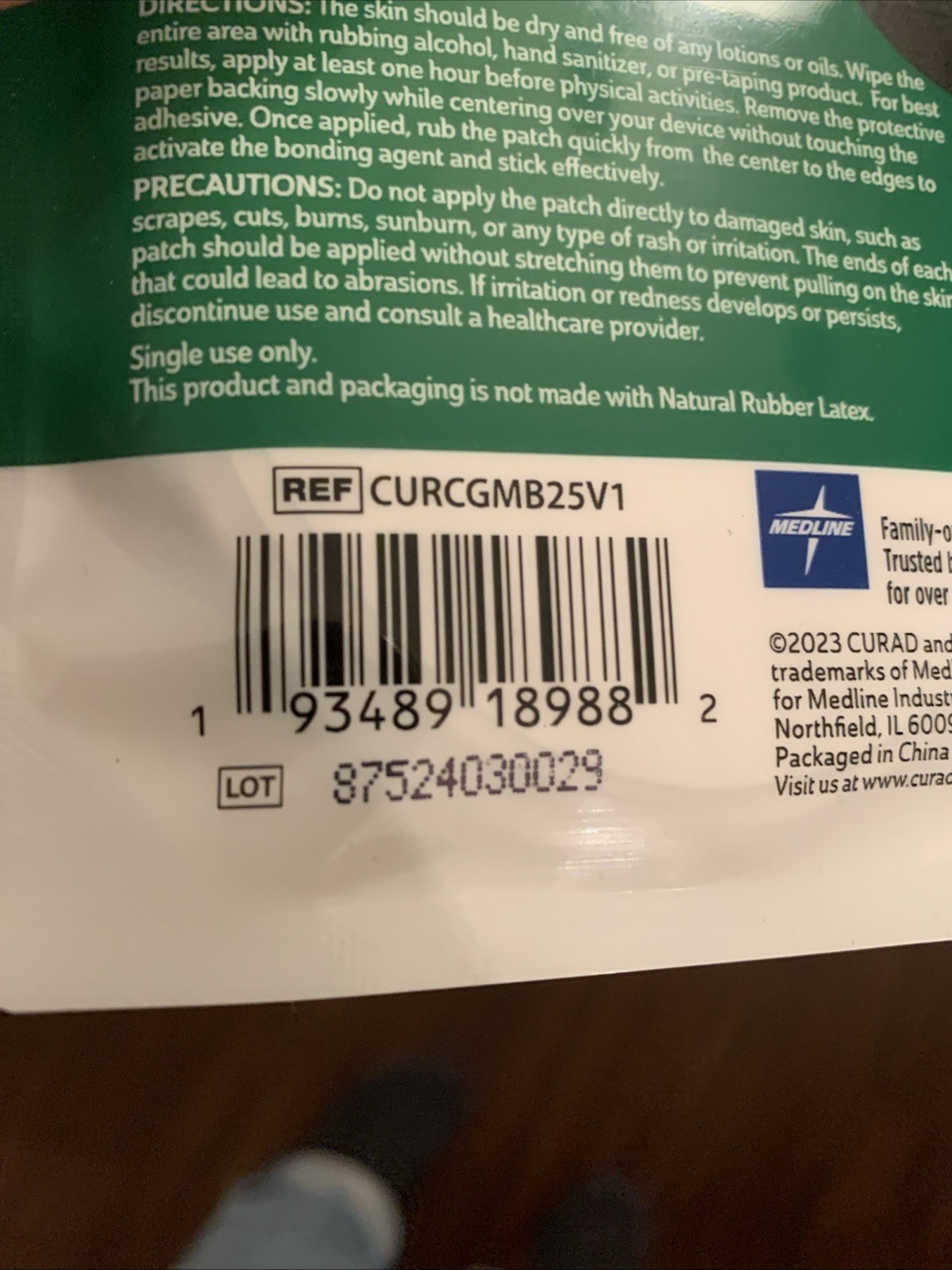 CURAD CGM Glucose Patches 25 Count| Black Waterproof & Easy-Peel | 3.13" x 4.13"