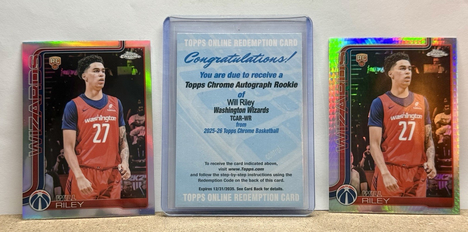 Will Riley RC Auto Redemption 2025-26 Topps Chrome Autograph Issue 