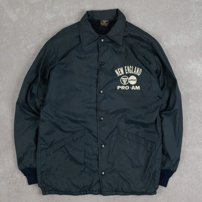 Vintage 90s New England Pro-Am Coach Jacket S Made in USA Herren Navy Blau 
